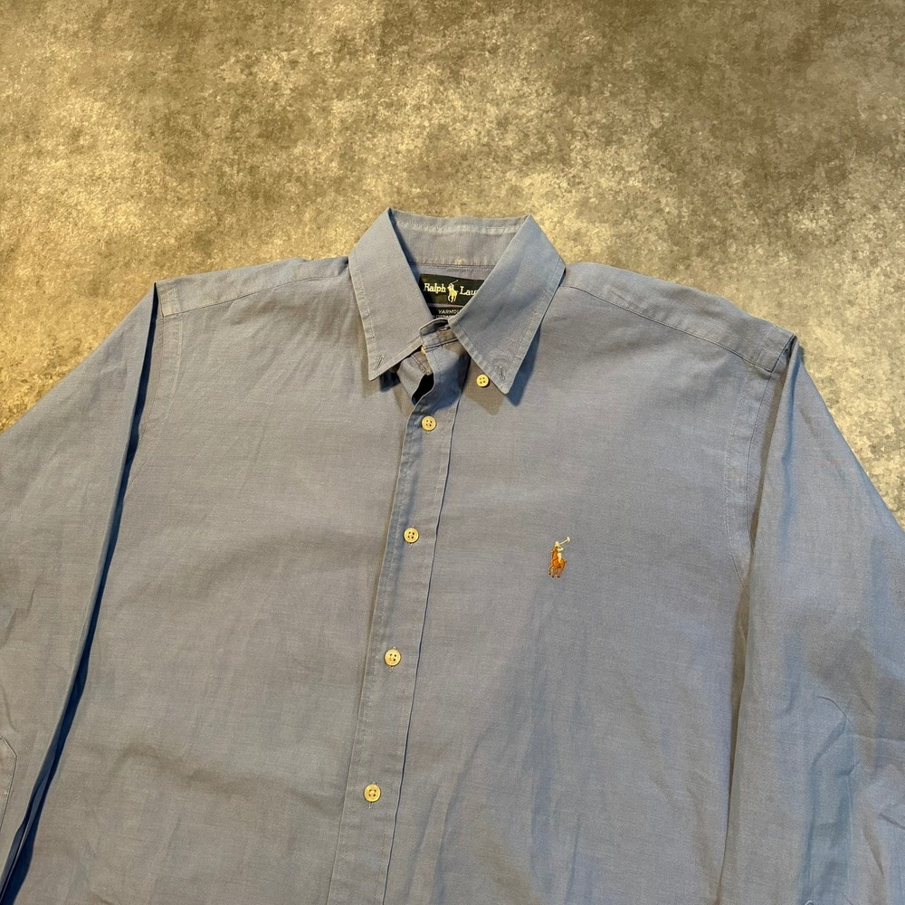 Ralph Lauren Yarmouth Mens XL 15.5 32 Pinpoint Oxford Button Down Shirt Cotton